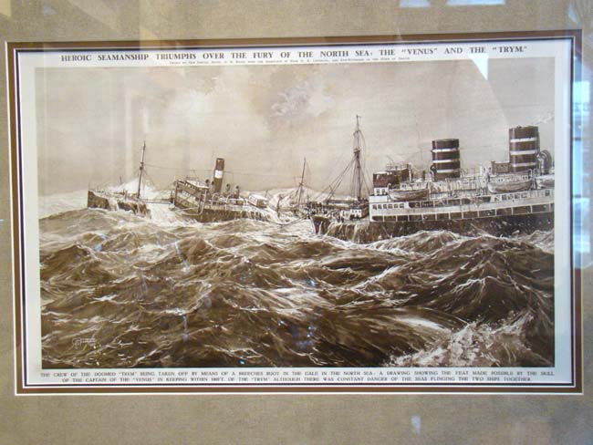 "Heroic Seamanship Triumphs over the Fury of the North Sea" published in 1937